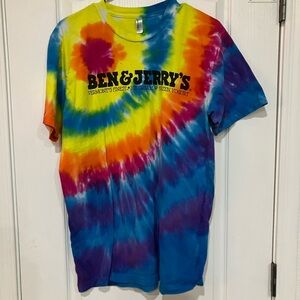 American Apparel Colorful Tie-Dye T-Shirt Ben and Jerry’s Y2K Early 2000’s